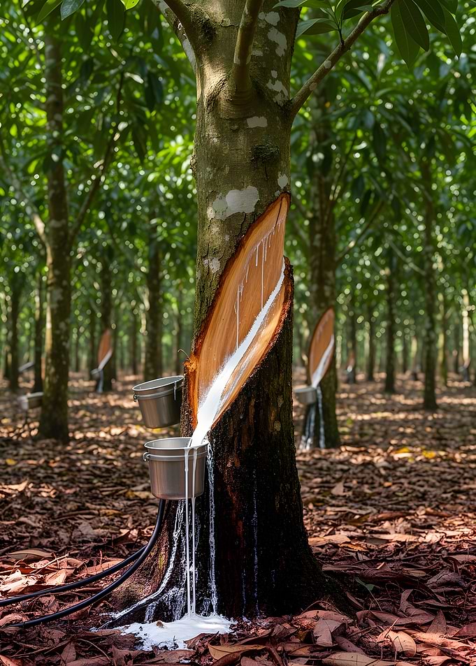 Rubber Tree Tapping