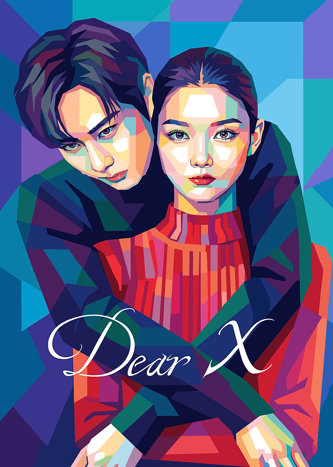 Pop Art Couple Embracing