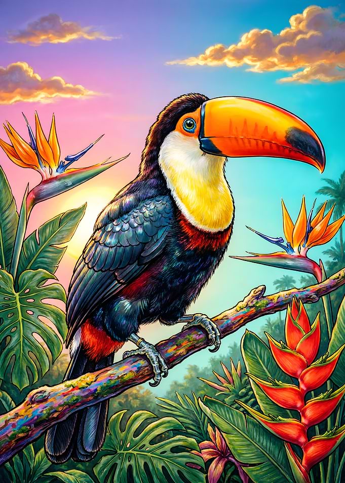 Toucan in a Tropical Paradise