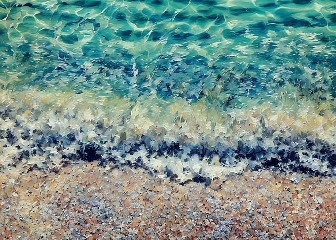 Impressionistic Beach Scene
