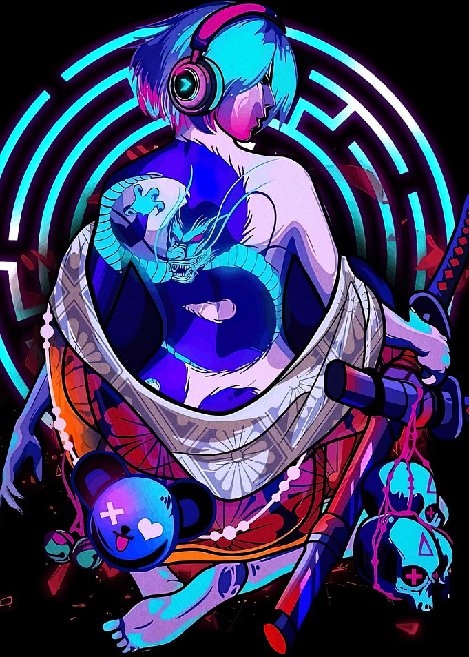Cyberpunk Dragon Tattoo Woman
