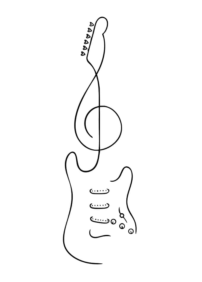 Guitar and Treble Clef Fusion