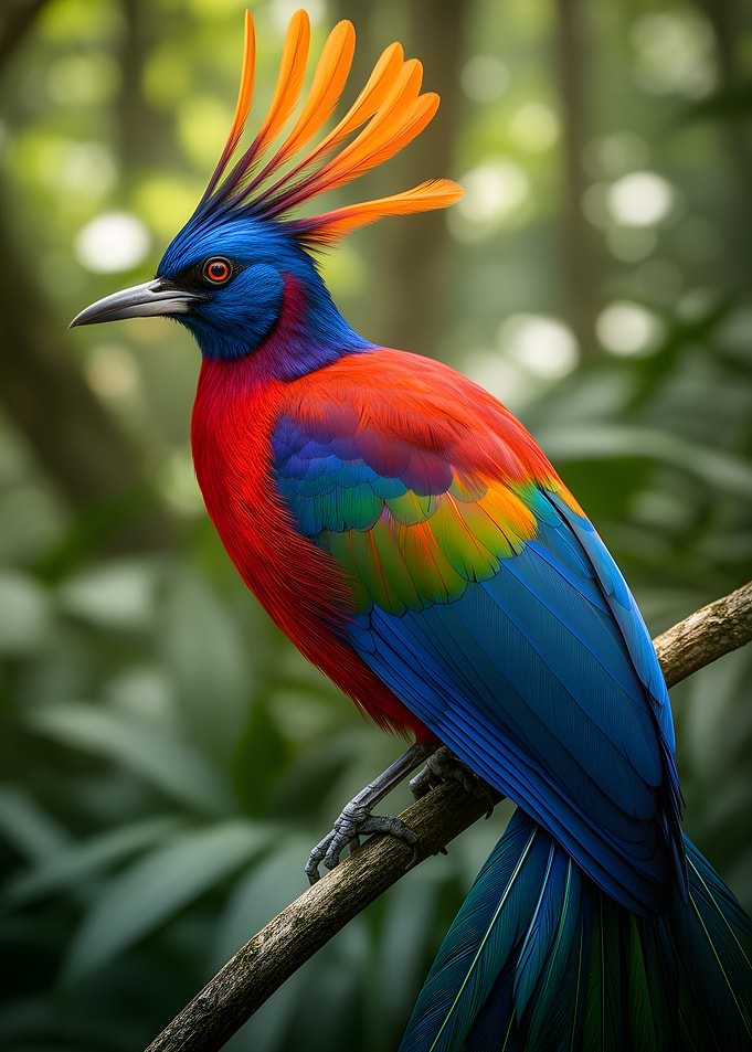 Vibrant Bird on a Branch