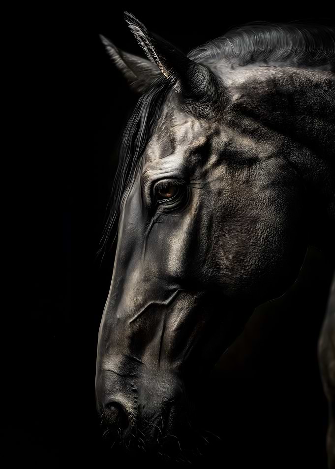 Close-up of a horse's head