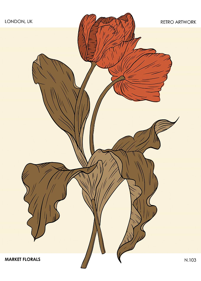 Retro Floral Artwork