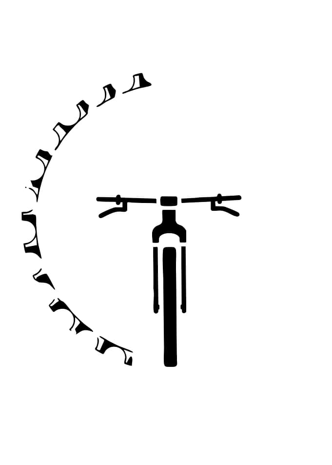 Bicycle Fork and Chainring Icon