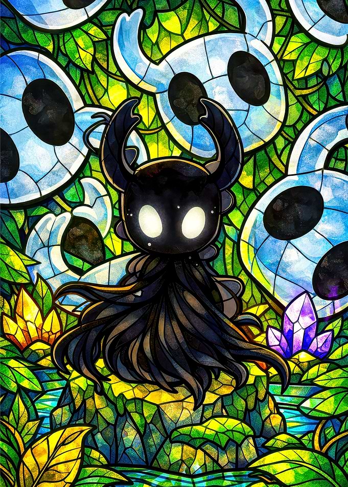 Hollow Knight Stained Glass Art