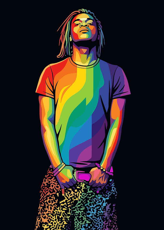Ken Carson in Rainbow Pride Outfit