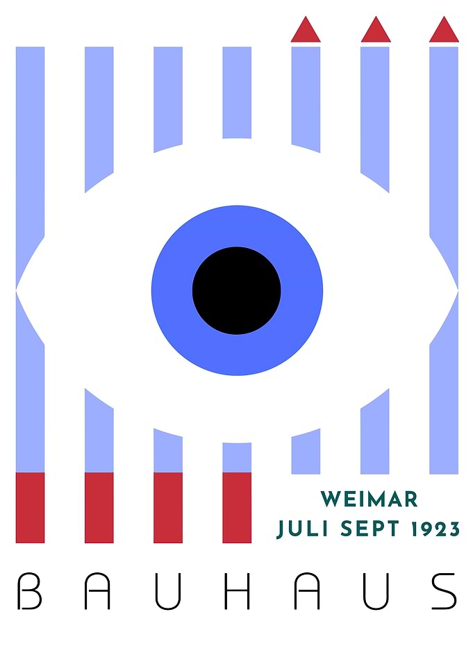 Bauhaus Poster with Eye Motif