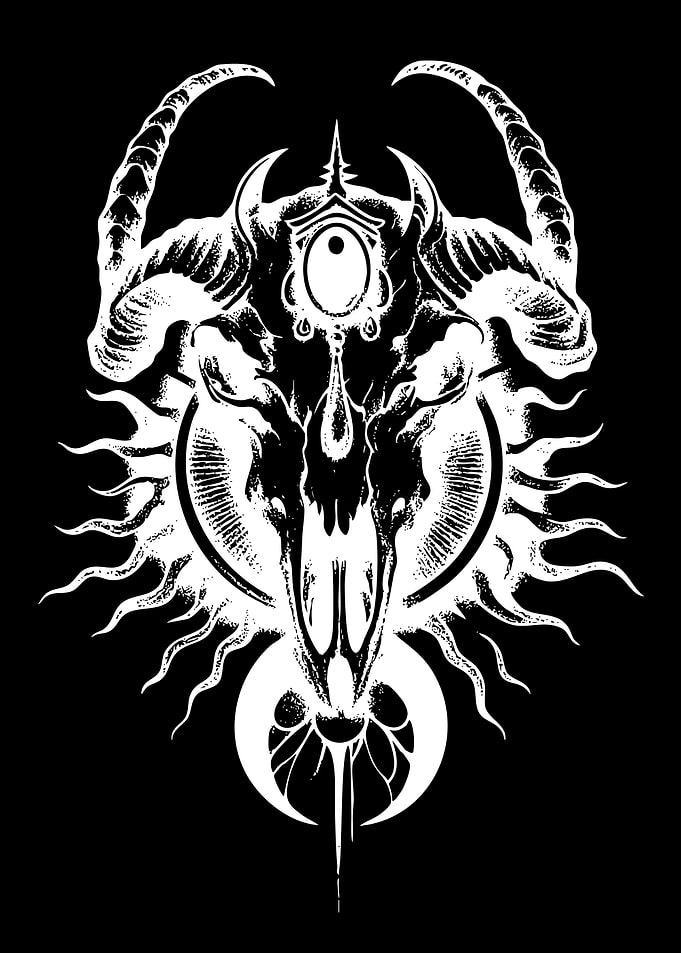 Demonic Goat Skull with Third Eye