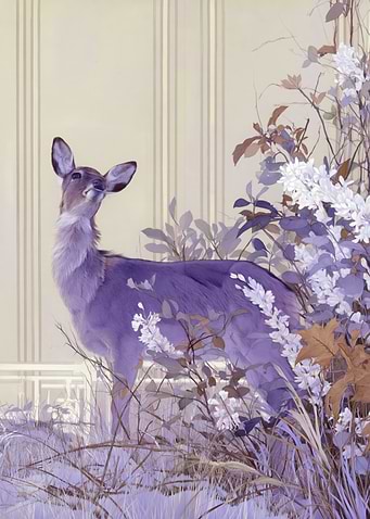 Deer in a Floral Setting