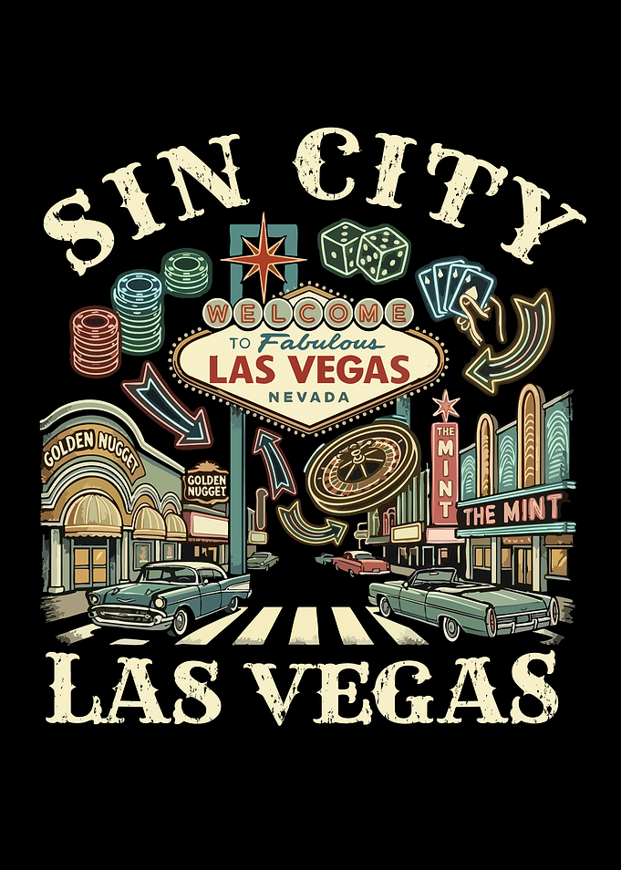 Vintage Las Vegas Souvenir Sin City Nevada Retro Las Vegas