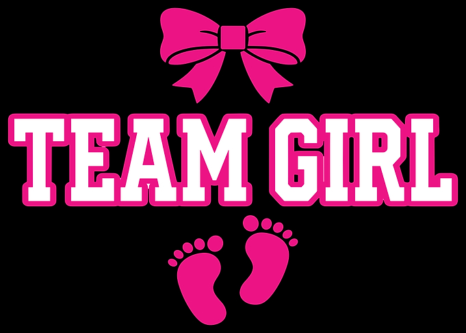 Team Girl Baby Shower Graphic