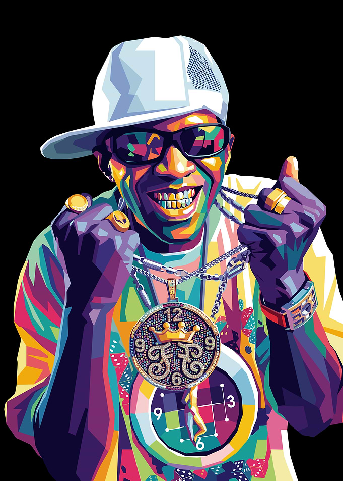 Colorful Portrait of a Rapper