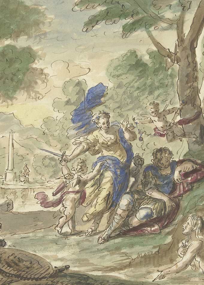 Mythological Scene with Figures and Cherubs