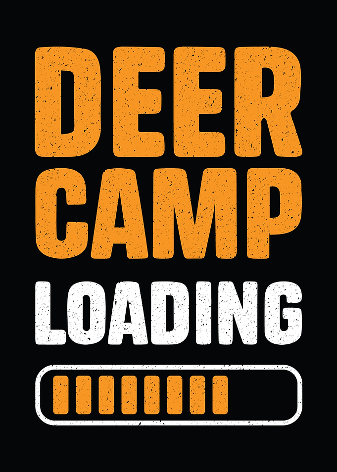 Deer hunting decor - Funny 'Deer Camp Loading' rustic wall art for man cave