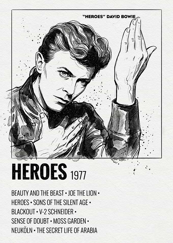 David Bowie 'Heroes' Album Poster