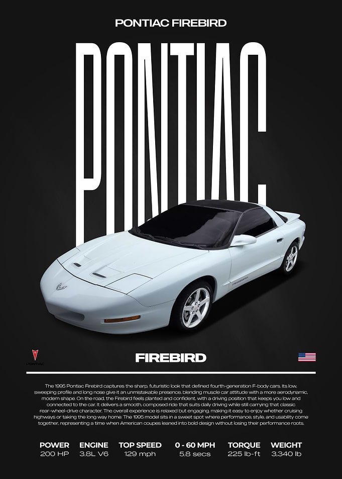 Pontiac Firebird Car Poster