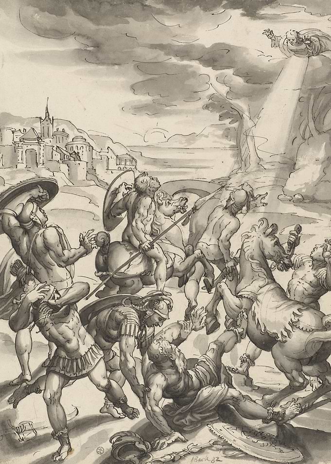 Divine Intervention in a Battle Scene