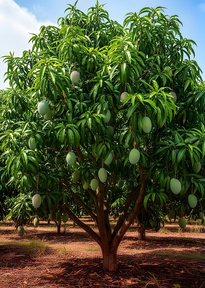 Mango Tree Laden with Fruit