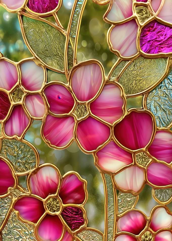 Stained Glass Floral Design