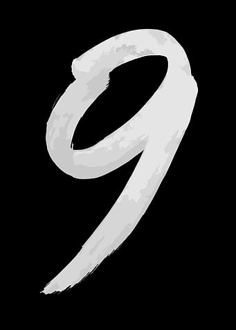 White Brushstroke Number 9