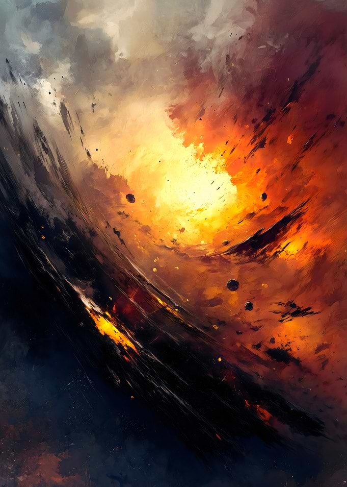 Cosmic Explosion Abstract Art