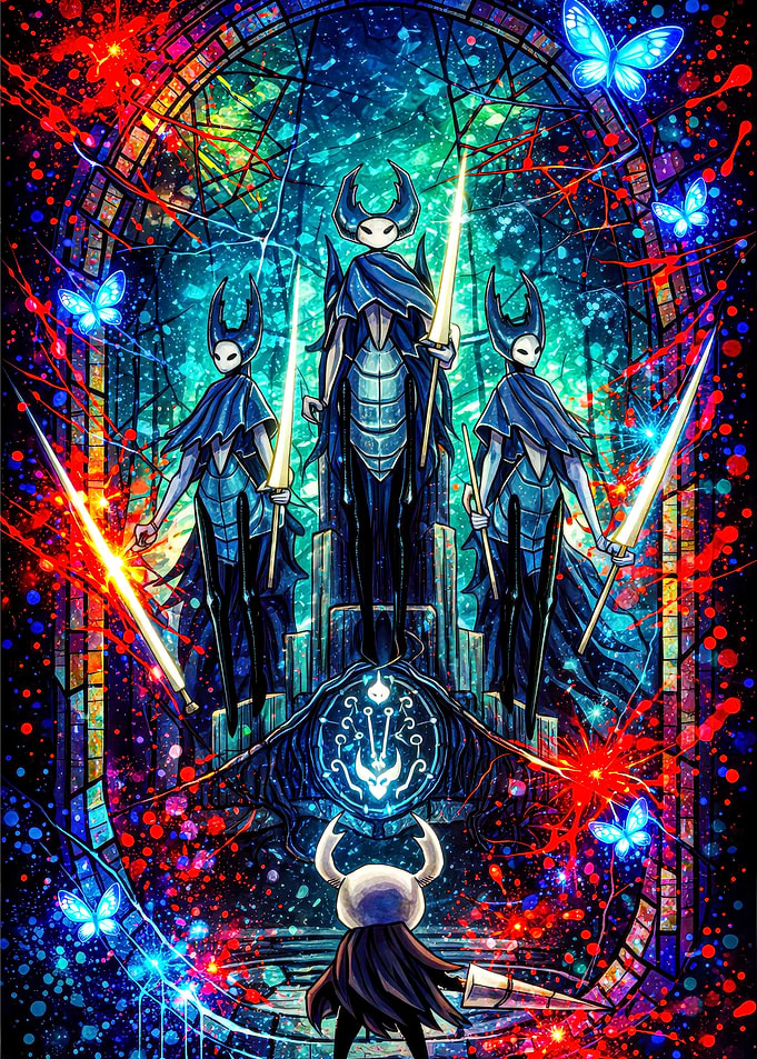Hollow Knight Stained Glass Art