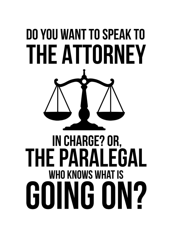 Attorney vs Paralegal Funny Quote