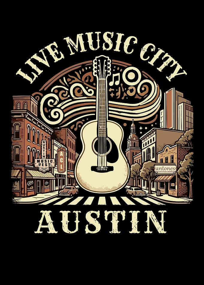 Live Music City Austin Souvenir Texas Vintage Austin
