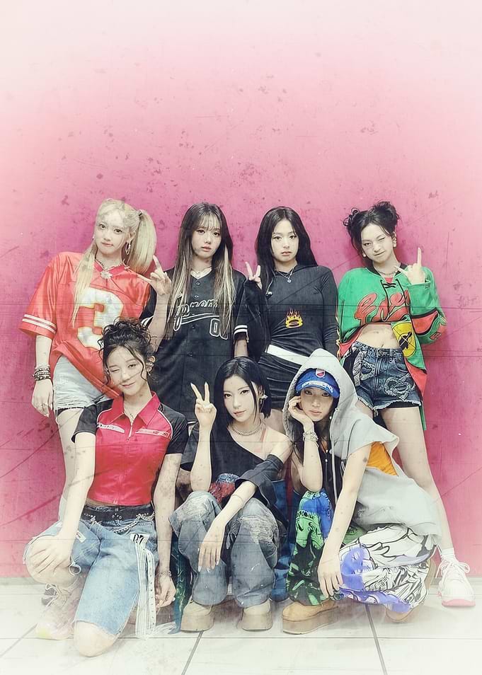 Group of young women in streetwear