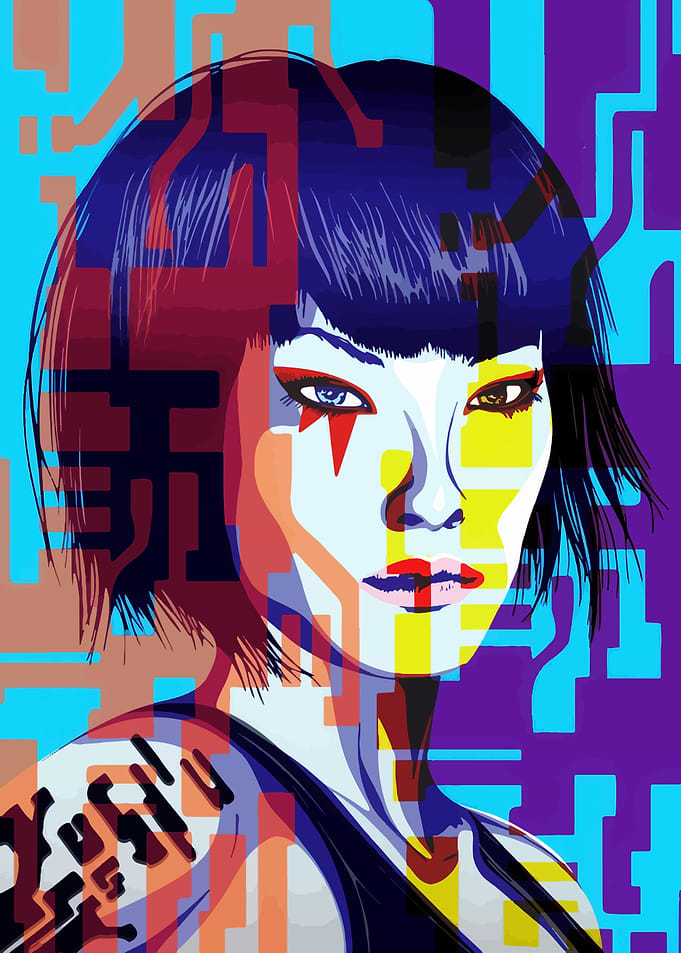 Cyberpunk Woman Portrait