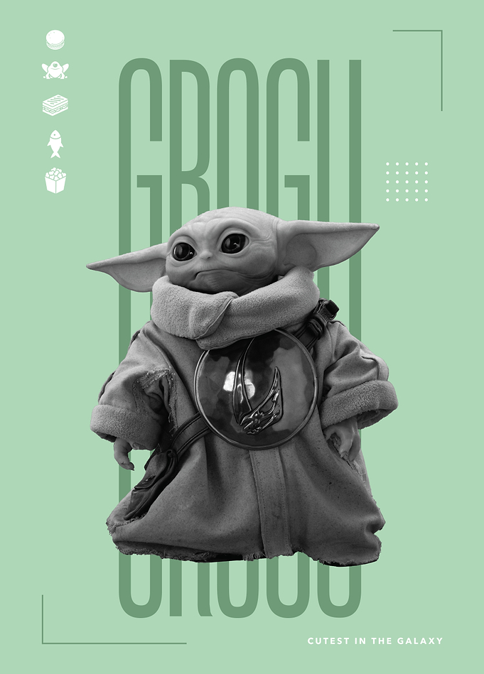 Grogu on Green