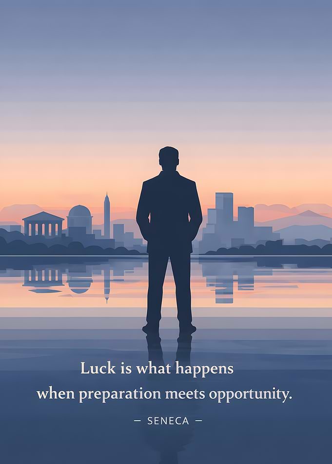 Man silhouetted against city skyline