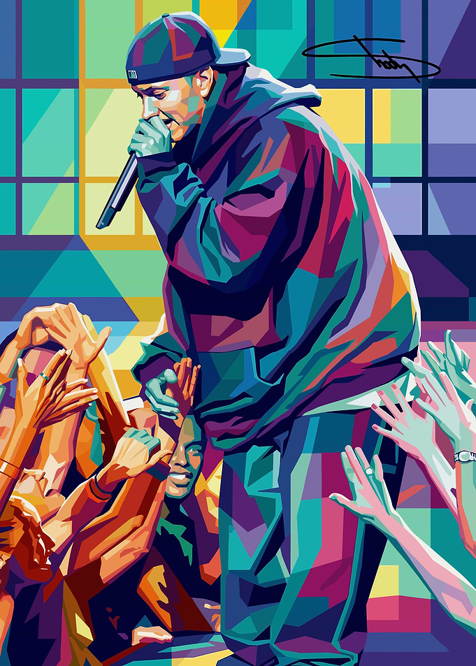 Eminem Performing on Stage