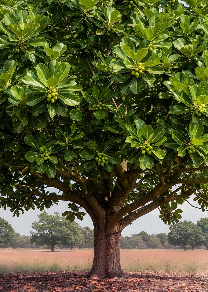 Fruiting Fig Tree in a Field