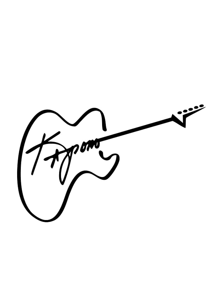 Guitar with Signature