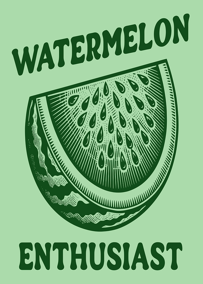 Watermelon Enthusiast Text Art