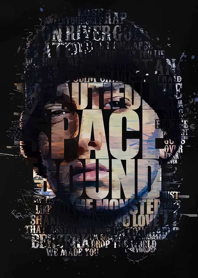Text Art Portrait of a Person