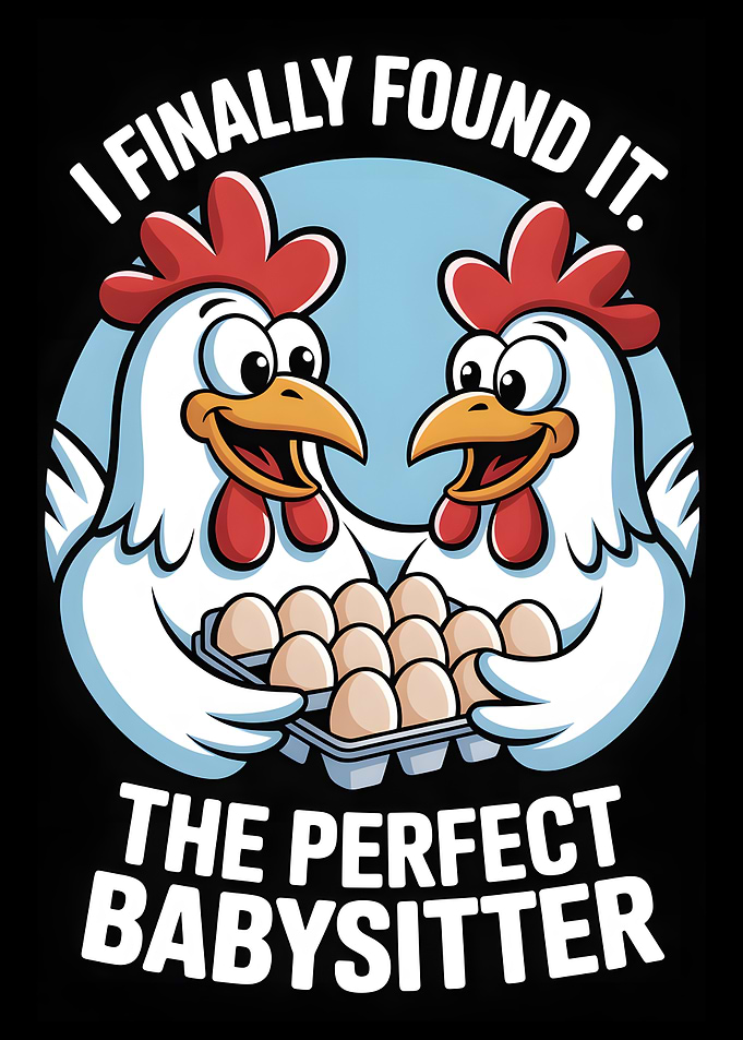Funny Chickens with Eggs Babysitter