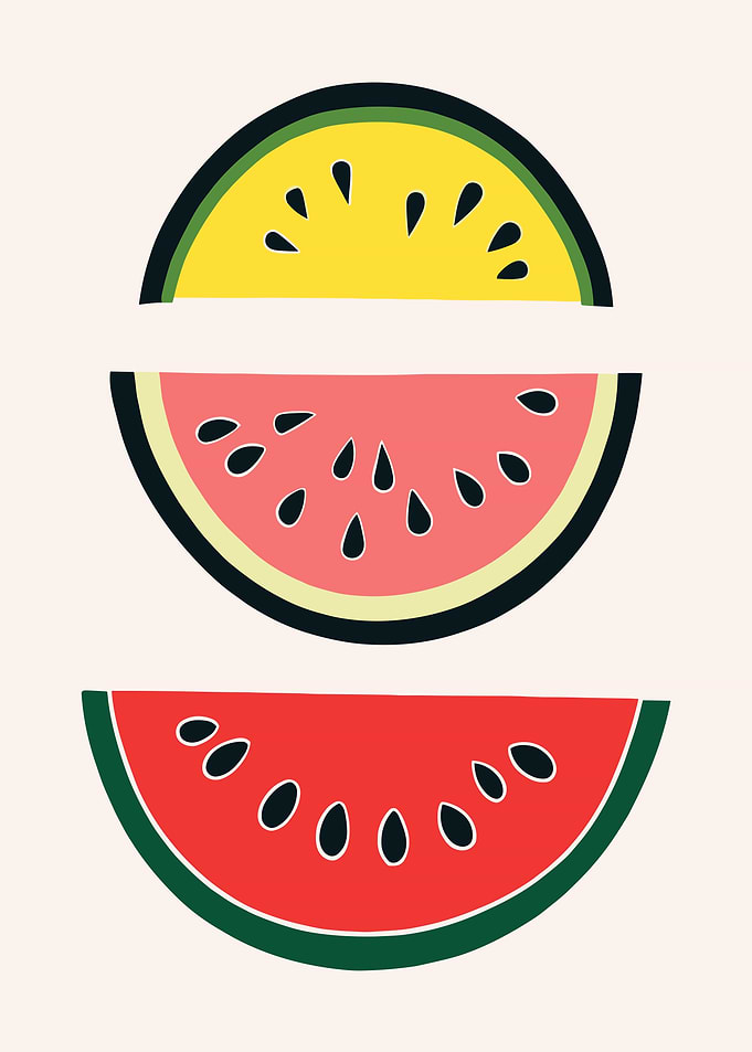 Three Slices of Watermelon