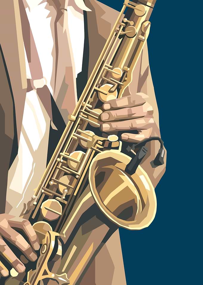 Saxophonist in a Suit