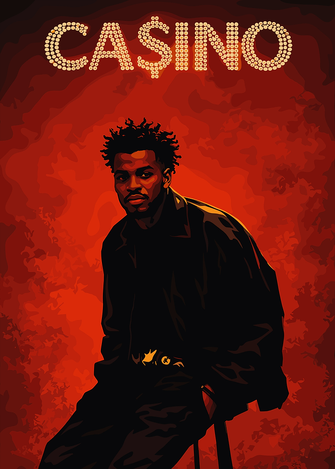 Casino Poster with Man