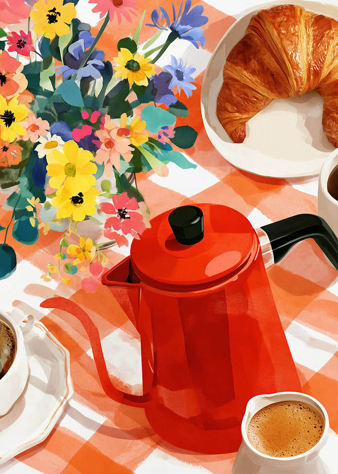 Vibrant Floral Breakfast