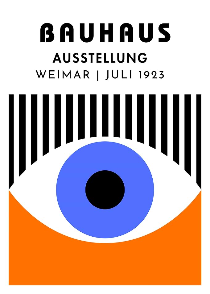 Bauhaus Exhibition Weimar 1923 Poster