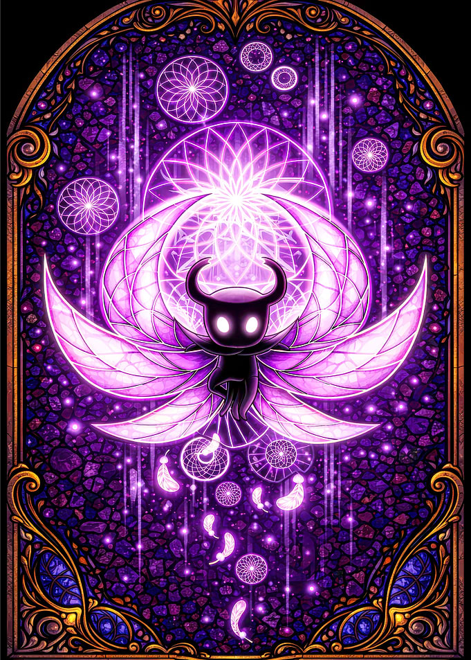 Hollow Knight Stained Glass Art