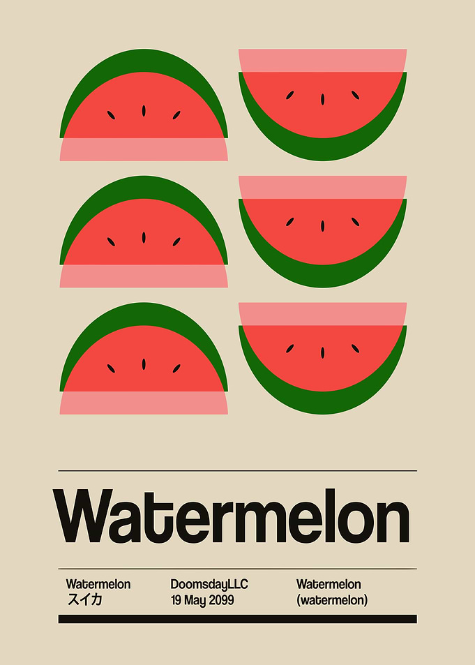 Watermelon Slices Poster