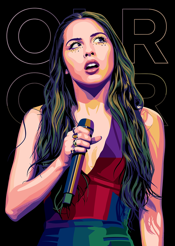 Olivia Rodrigo Pop Art Portrait