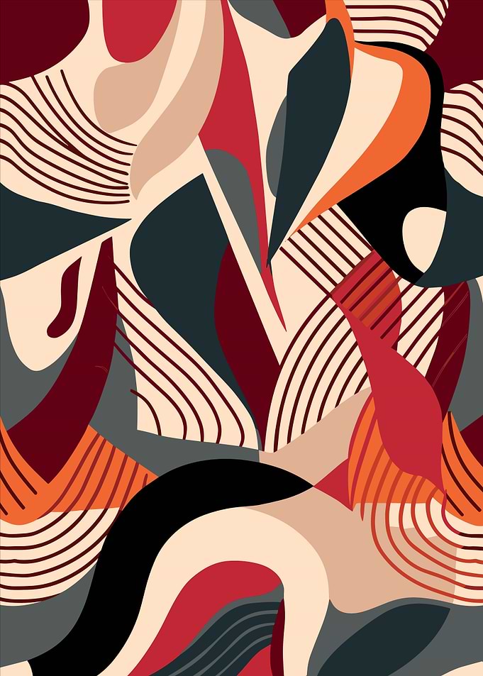 Abstract Organic Shapes Pattern