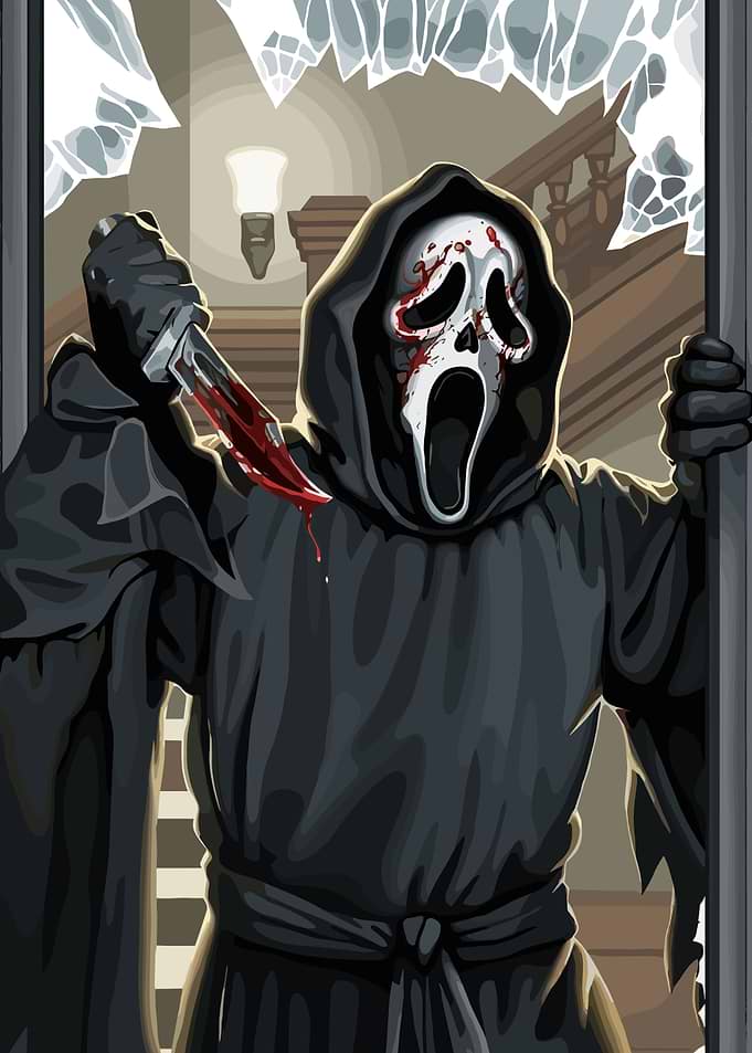 Ghostface with knife